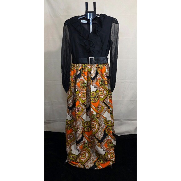 Vintage Garland’s St. Louis Chiffon & Paisley Maxi Dress (1960s–1970s) - Picture 4 of 14